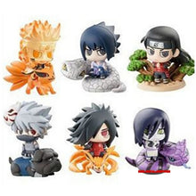 Load image into Gallery viewer, 6Pcs Q Version Naruto Anime Figurine Uchiha Sasuke Itachi Gaara Akatsuki Action Figure PVC Model Toys For Children