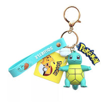 Load image into Gallery viewer, Genuine Pokemon Action Figure Pikachu Keychain Pokémon Keychain Squirtle Psyduck Keychain Model Car Keychain