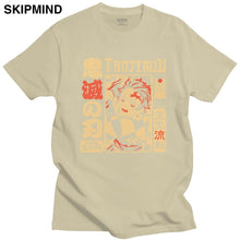 Load image into Gallery viewer, Vintage Demon Slayer T shirt Men Short Sleeve Kimetsu no Yaiba Nezuko T-shirt Tanjiro Kamado Casual Cotton Manga Anime Tee Gift