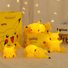 Load image into Gallery viewer, Creative Pokemon Cute Pikachu Cartoon Soft Light Bedroom Bedside Night Light Ornaments Luminous Toys Children's Birthday Gifts