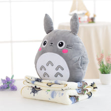 Load image into Gallery viewer, Cute My Neighbor Pillow Blanket 3in1 dual-use hand warm high quality coral velvet blanket special gift fot kids friends