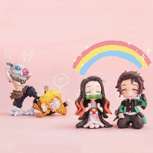 Load image into Gallery viewer, Anime GK Figure Demon Slayer Kimetsu No Yaiba Kamado Nezuko Agatsuma Zenitsu Cute Toys for Kids Collectible Model PVC Doll