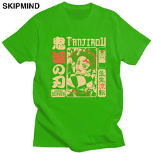 Load image into Gallery viewer, Vintage Demon Slayer T shirt Men Short Sleeve Kimetsu no Yaiba Nezuko T-shirt Tanjiro Kamado Casual Cotton Manga Anime Tee Gift