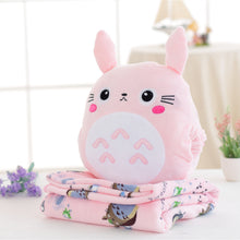 Load image into Gallery viewer, Cute My Neighbor Pillow Blanket 3in1 dual-use hand warm high quality coral velvet blanket special gift fot kids friends