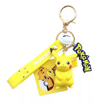 Load image into Gallery viewer, Genuine Pokemon Action Figure Pikachu Keychain Pokémon Keychain Squirtle Psyduck Keychain Model Car Keychain