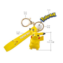 Load image into Gallery viewer, Genuine Pokemon Action Figure Pikachu Keychain Pokémon Keychain Squirtle Psyduck Keychain Model Car Keychain