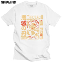 Load image into Gallery viewer, Vintage Demon Slayer T shirt Men Short Sleeve Kimetsu no Yaiba Nezuko T-shirt Tanjiro Kamado Casual Cotton Manga Anime Tee Gift