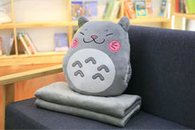 Load image into Gallery viewer, Cute My Neighbor Pillow Blanket 3in1 dual-use hand warm high quality coral velvet blanket special gift fot kids friends