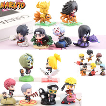 Load image into Gallery viewer, 6Pcs Q Version Naruto Anime Figurine Uchiha Sasuke Itachi Gaara Akatsuki Action Figure PVC Model Toys For Children