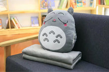 Load image into Gallery viewer, Cute My Neighbor Pillow Blanket 3in1 dual-use hand warm high quality coral velvet blanket special gift fot kids friends
