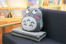 Load image into Gallery viewer, Cute My Neighbor Pillow Blanket 3in1 dual-use hand warm high quality coral velvet blanket special gift fot kids friends
