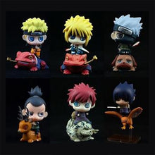 Load image into Gallery viewer, 6Pcs Q Version Naruto Anime Figurine Uchiha Sasuke Itachi Gaara Akatsuki Action Figure PVC Model Toys For Children
