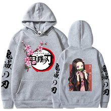 Load image into Gallery viewer, Hot Demon Slayer Kimetsu No Yaiba Hoodie Hip Hop Anime Pullovers Tops Loose Long Sleeves Autumn Man Cloth
