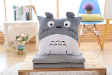 Load image into Gallery viewer, Cute My Neighbor Pillow Blanket 3in1 dual-use hand warm high quality coral velvet blanket special gift fot kids friends
