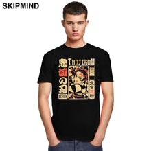 Load image into Gallery viewer, Vintage Demon Slayer T shirt Men Short Sleeve Kimetsu no Yaiba Nezuko T-shirt Tanjiro Kamado Casual Cotton Manga Anime Tee Gift
