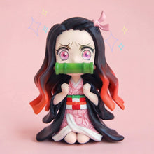 Load image into Gallery viewer, Anime GK Figure Demon Slayer Kimetsu No Yaiba Kamado Nezuko Agatsuma Zenitsu Cute Toys for Kids Collectible Model PVC Doll
