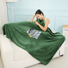 Load image into Gallery viewer, 2021Attack on Titan Blanket Cloak Shingeki No Kyojin Survey Corps Cloak Cape Flannel Cosplay Hoodie Droping shipping Gift
