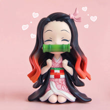 Load image into Gallery viewer, Anime GK Figure Demon Slayer Kimetsu No Yaiba Kamado Nezuko Agatsuma Zenitsu Cute Toys for Kids Collectible Model PVC Doll
