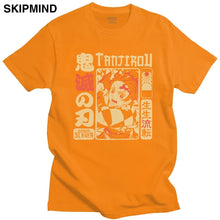 Load image into Gallery viewer, Vintage Demon Slayer T shirt Men Short Sleeve Kimetsu no Yaiba Nezuko T-shirt Tanjiro Kamado Casual Cotton Manga Anime Tee Gift
